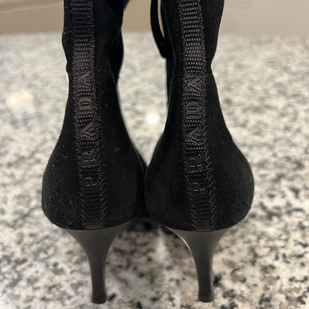 Prada tall suede heeled boots - Picture 11 of 15